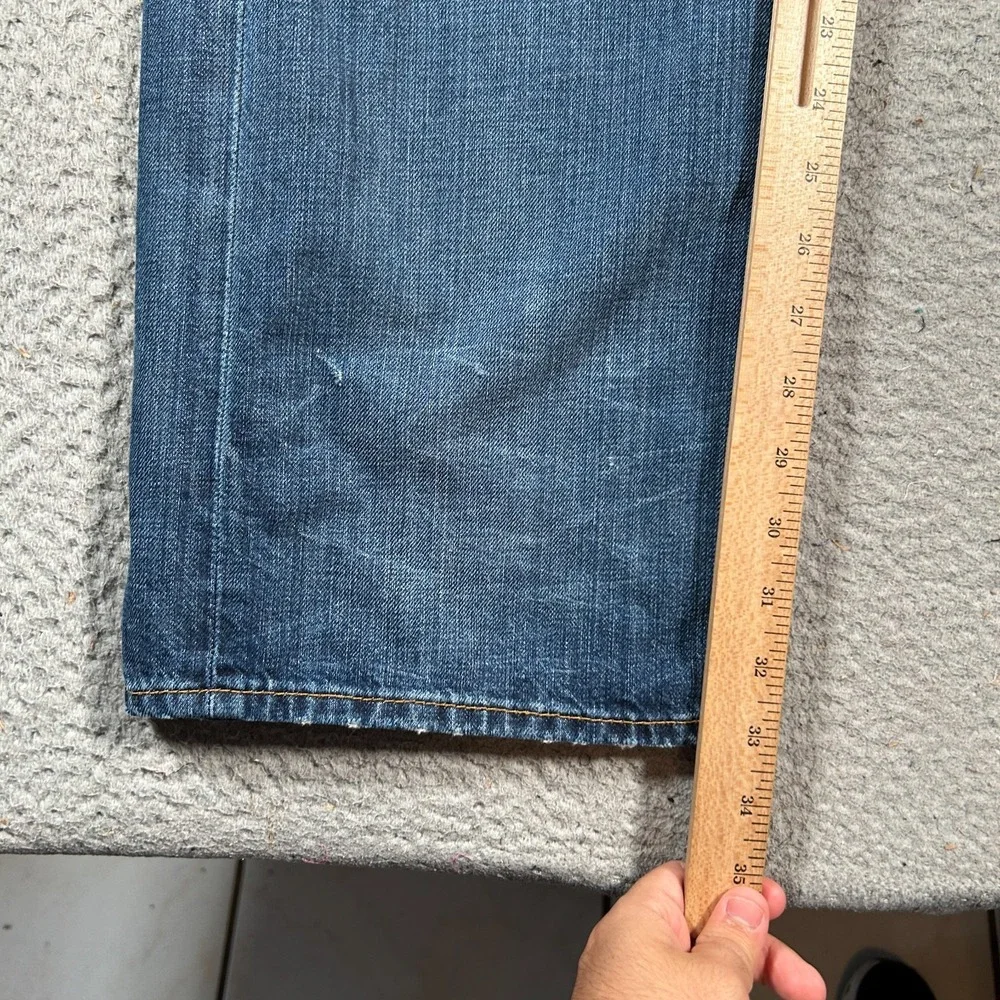 True‎ Religion Ricky Straight Jeans Mens 38 40x33 Flap Pockets Western USA Made